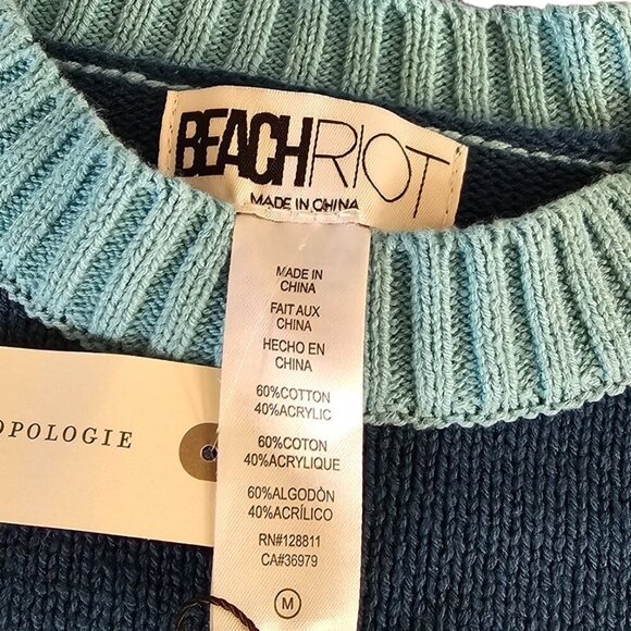 Anthropologie Beach Riot Callie Alps Sweater, Pullover, Crew, Apres Beach, Sz M - Picture 8 of 8